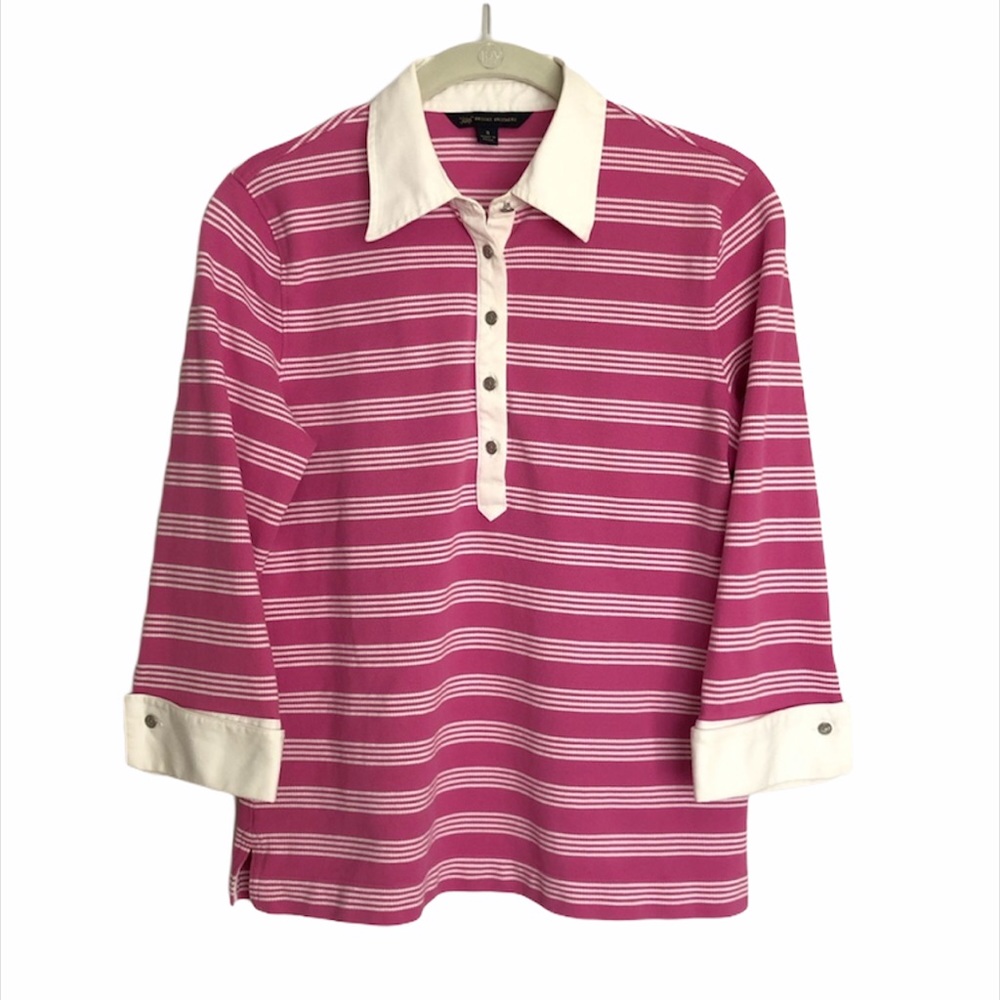 Brooks Brothers Pink & White Stripe Top
